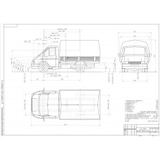 Чертеж "Автомобиль-ГАЗ-33021-ВО"