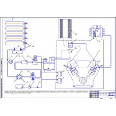 Чертеж "Схема системы питания автомобиля МАЗ-651705"