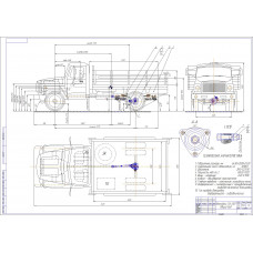 Чертеж Карта ТО-1 ведущего моста автомобиля ГАЗ-3307
