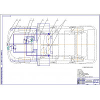 Чертеж "Схема внешних подушек безопасности автомобилей"