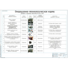 ЧЕРТЕЖ ОПЕРАЦИОННО-ТЕХНОЛОГИЧЕСКАЯ КАРТА ПРОВЕРКИ СТАРТЕРА АВТОМОБИЛЯ.
