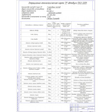 Чертеж "Операционно-технологическая карта ТР автобуса ПАЗ-3205"