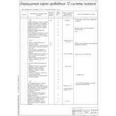 Чертеж "Операционная карта ТО модернизированной системы питания трактора МТЗ-82"